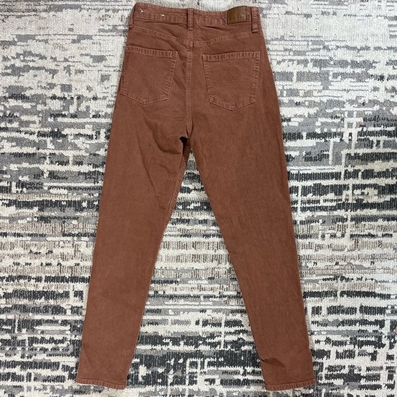 American Eagle Brown Corduroy Highrise Skinny Pants Size 2 Long - Picture 9 of 12